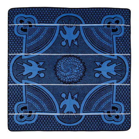 Kharetsa - Aloe | Black / Natural / Cobalt | Basotho Blanket Blankets / Aranda