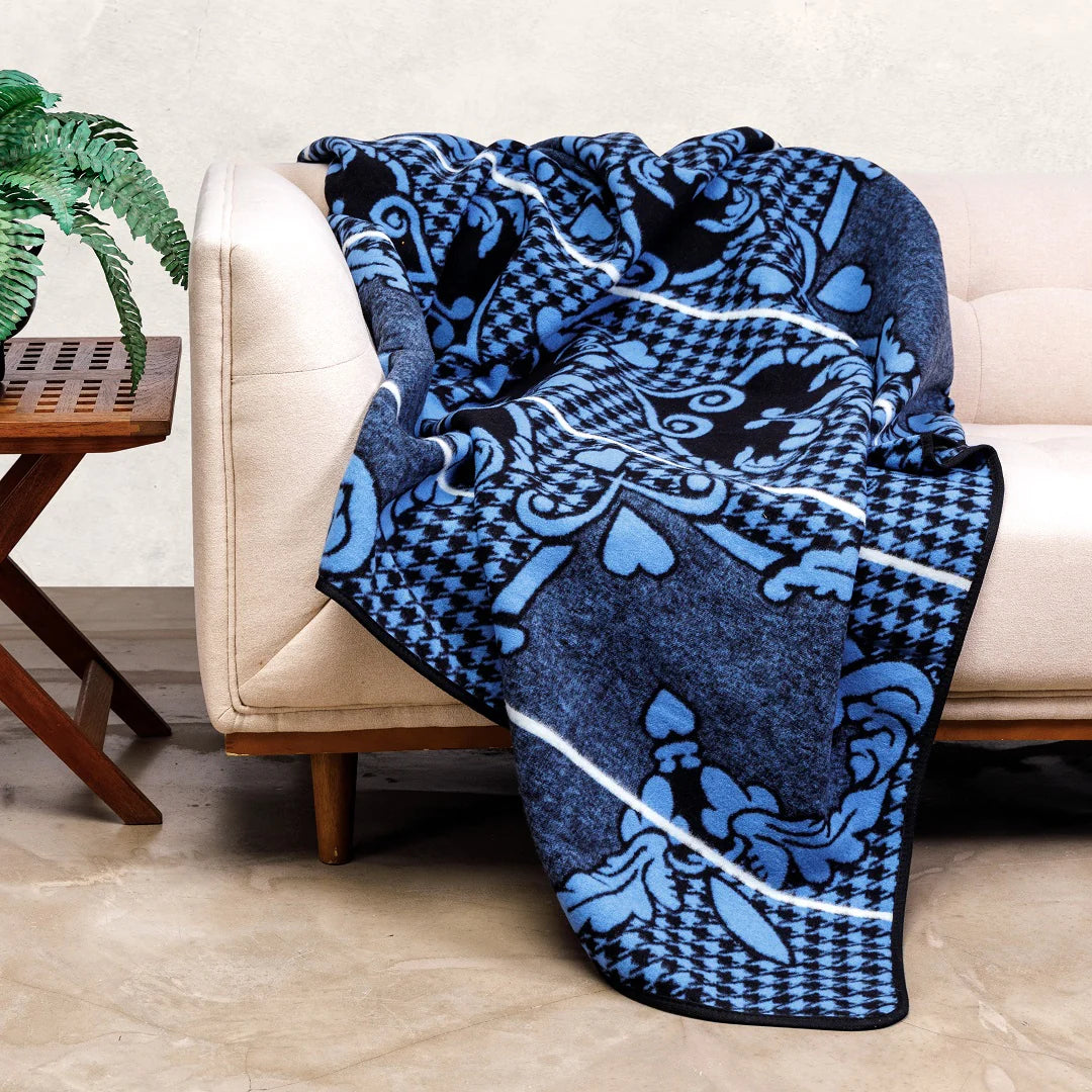 Motlatsi - Khosana | Black / Cobalt / Natural Blankets / Aranda
