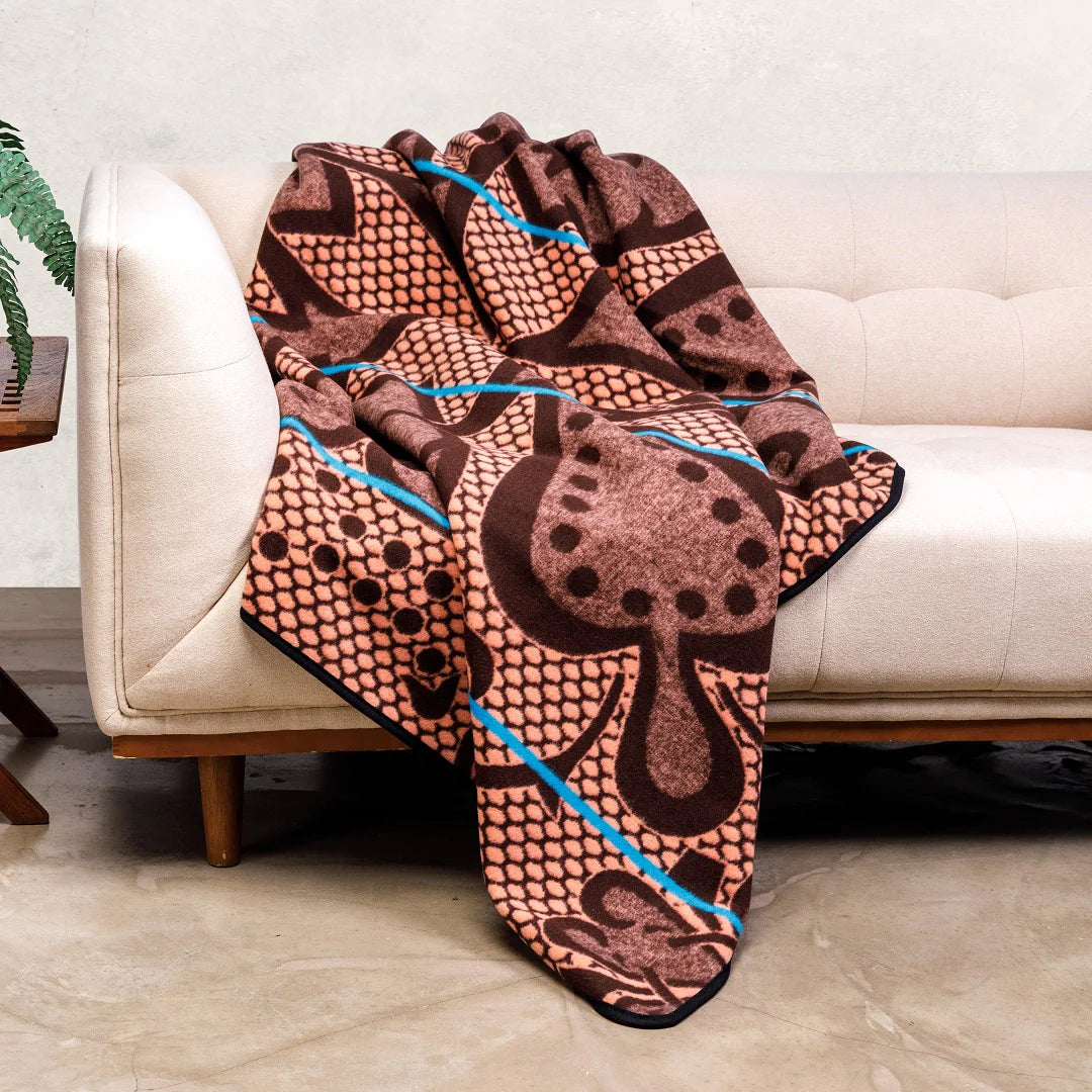 Seanamarena - Chromatic | Brown / Salmon / Peacock Blankets / Aranda