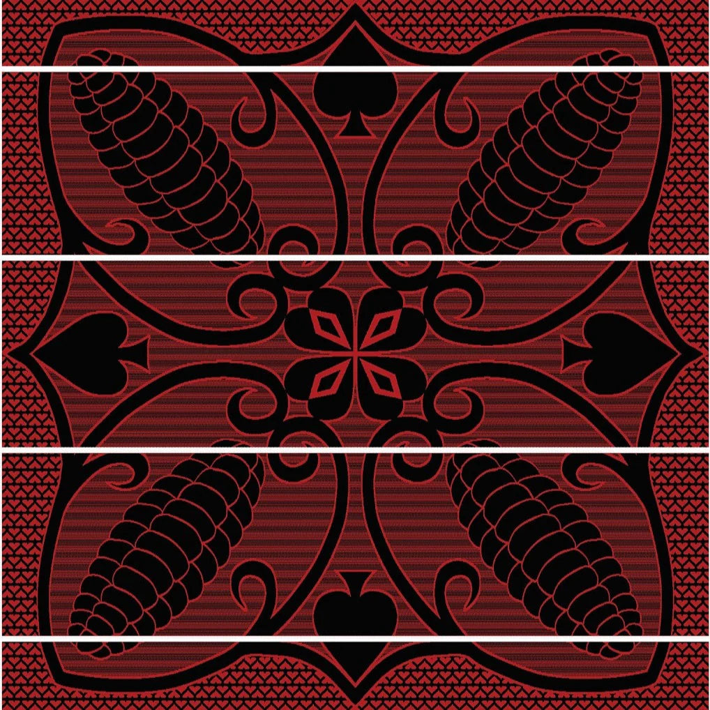 Khotso - Ntjhe Poone | Black/Scarlet/Natural Blankets / Aranda