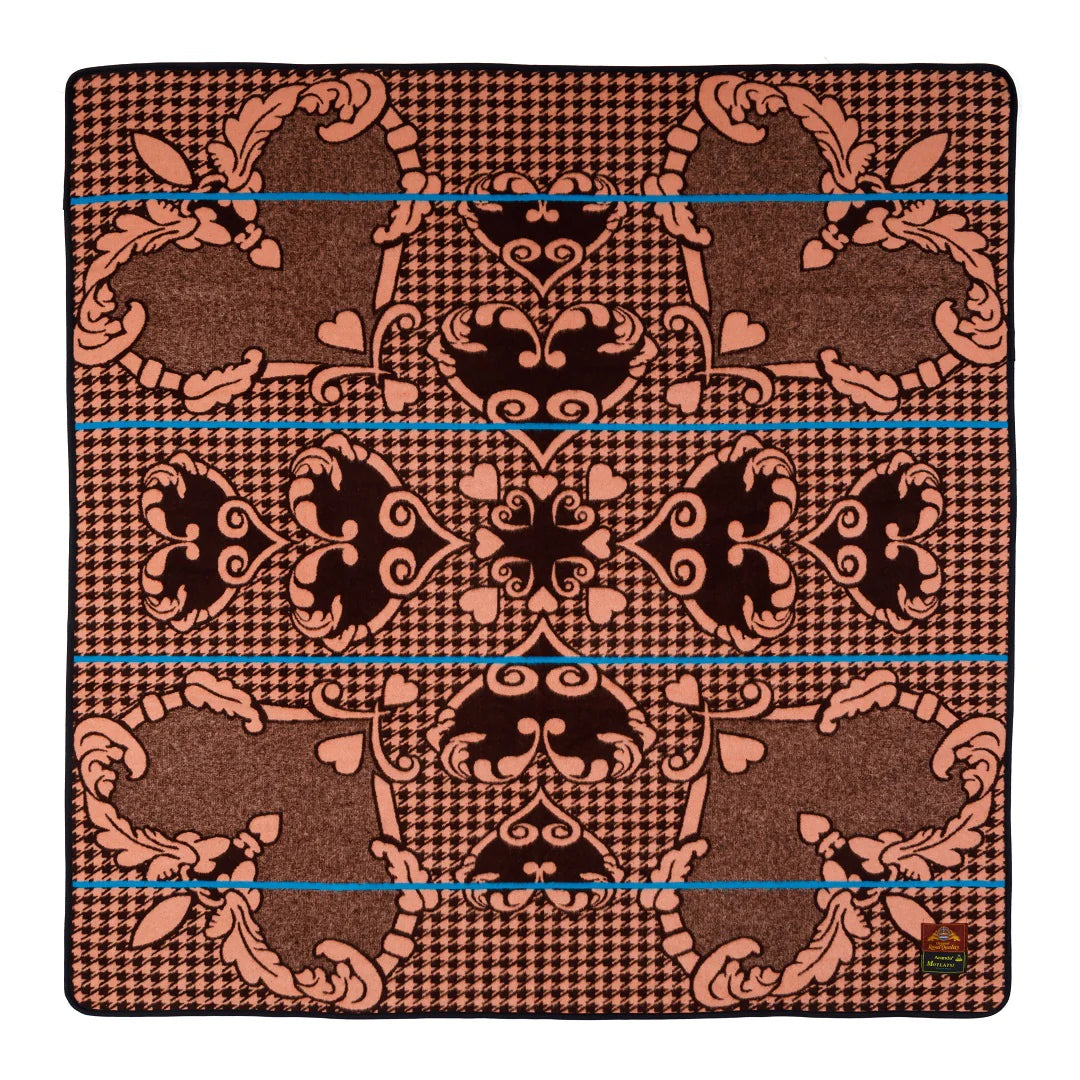 Motlatsi - Khosana | Black / Salmon / Peacock Blankets / Aranda