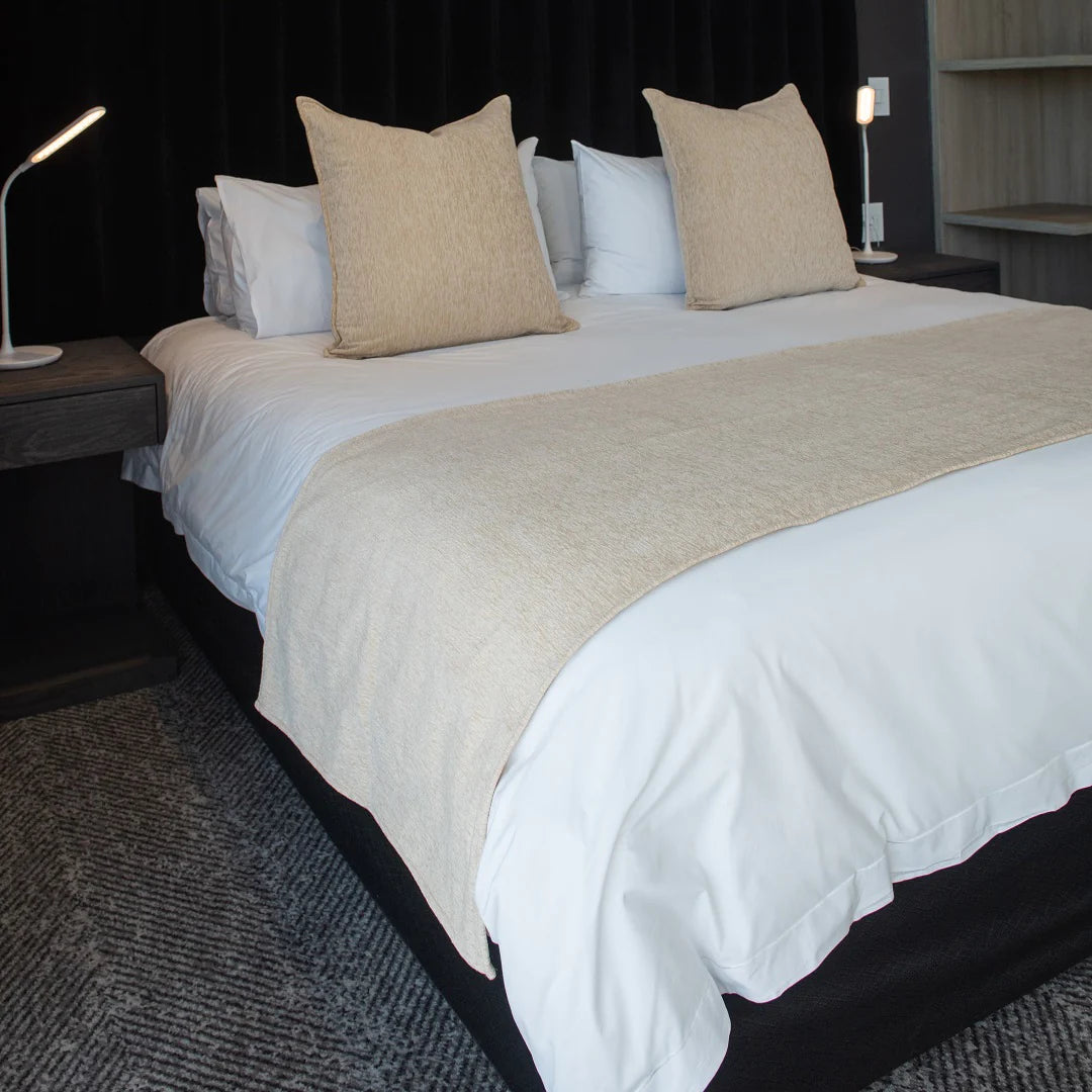 Chenille Runner - Plain | Bone Blankets / Aranda