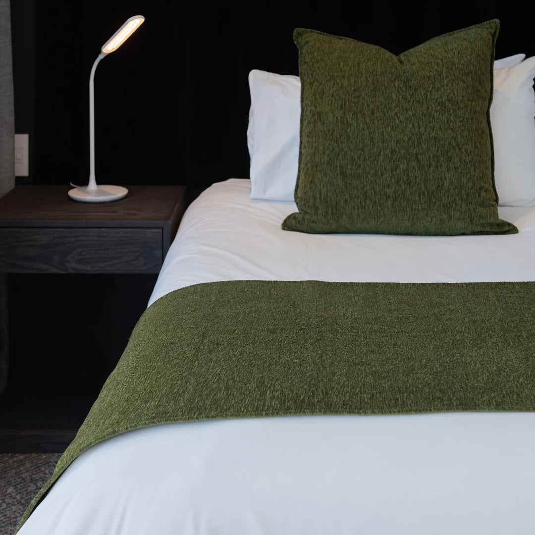 Chenille Runner - Plain | Hunter Blankets / Aranda