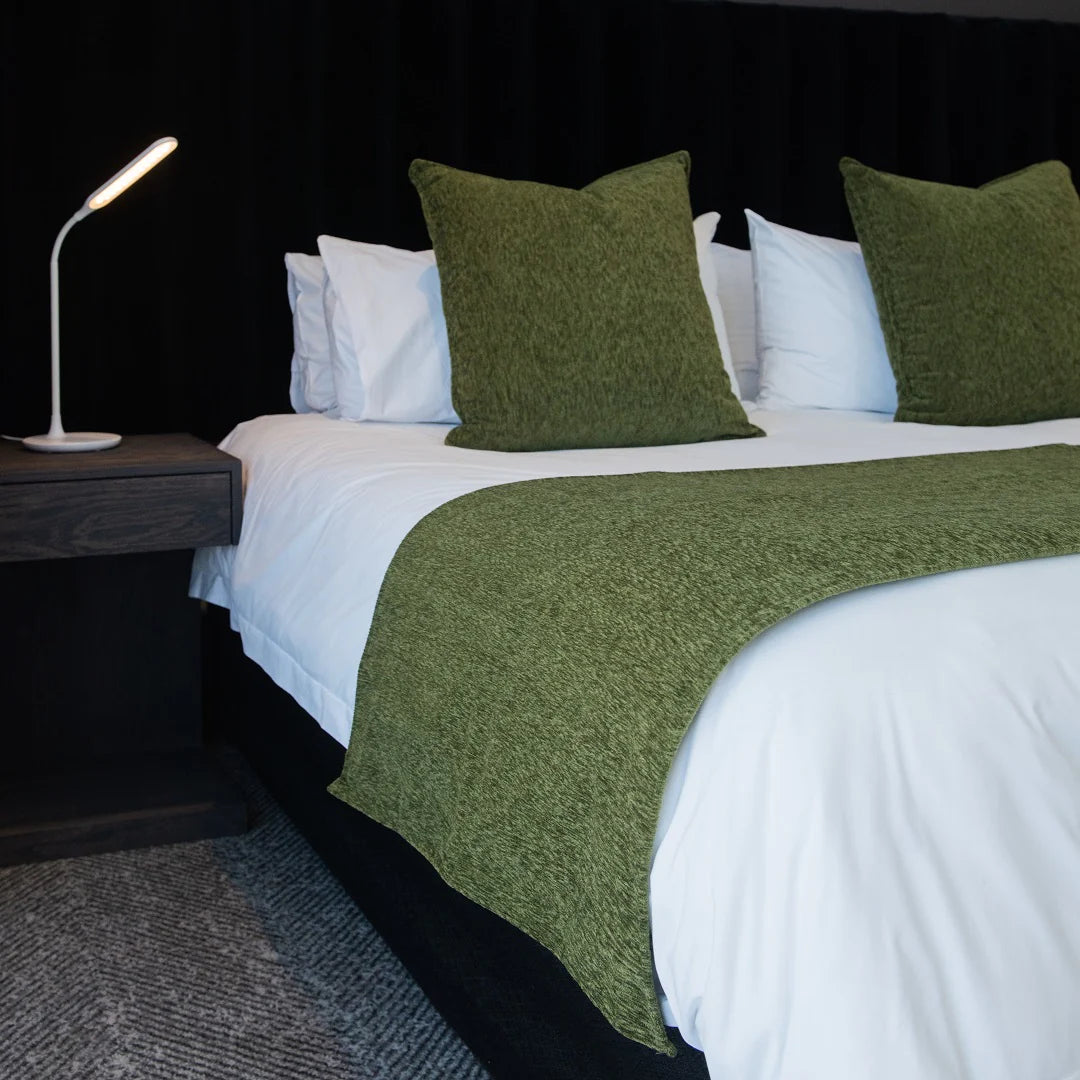 Chenille Runner - Plain | Hunter Blankets / Aranda