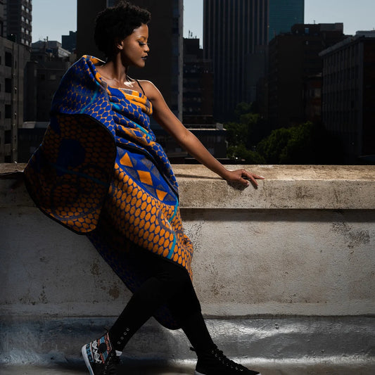 Diaspora Maize | Royal / Yolk / Peacock Blankets / Aranda