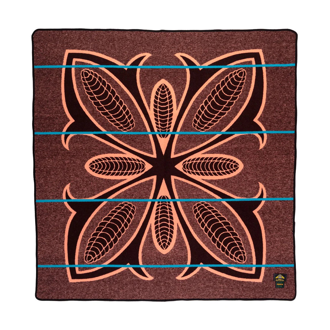 Morena Mielie | Brown / Salmon / Peacock Blankets / Aranda