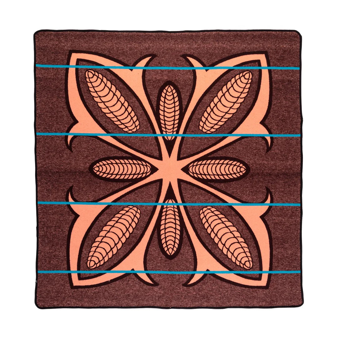 Morena Mielie | Brown / Salmon / Peacock Blankets / Aranda