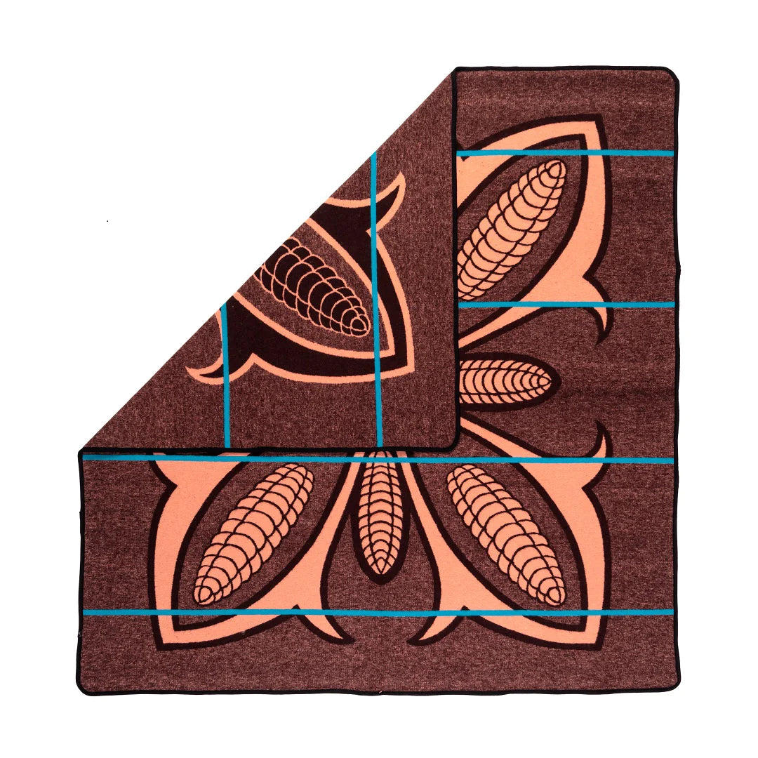 Morena Mielie | Brown / Salmon / Peacock Blankets / Aranda