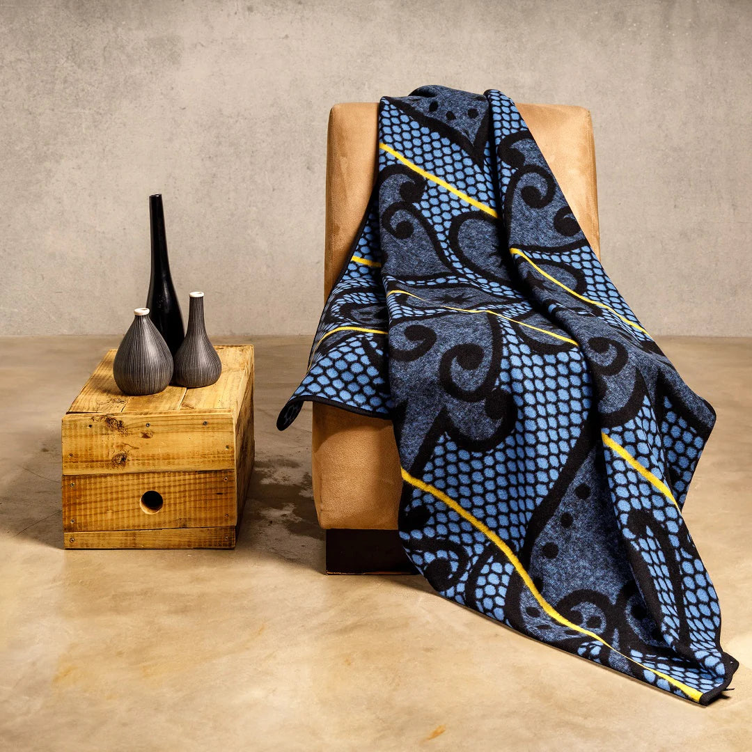 Morena Riet | Black / Cobalt / Yolk Blankets / Aranda