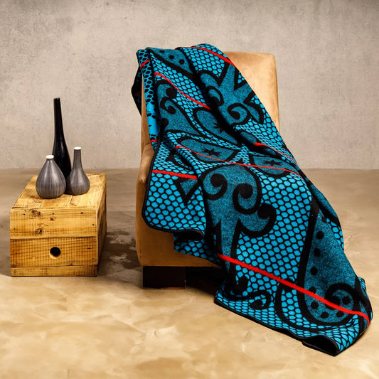 Morena Riet | Black / Peacock / Scarlet Blankets / Aranda