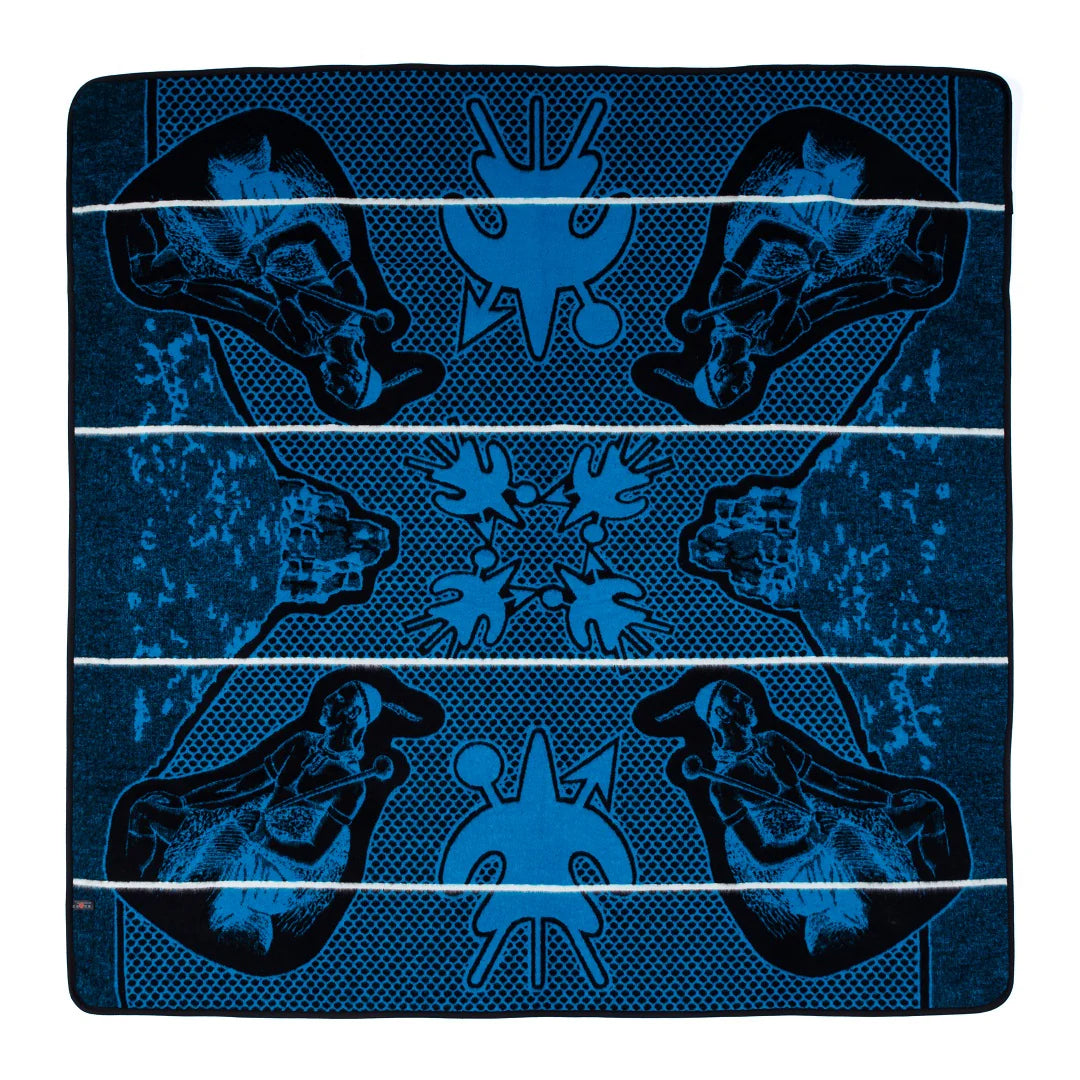 Moshoeshoe | Black / Peacock / Natural | Basotho Blanket Blankets / Aranda
