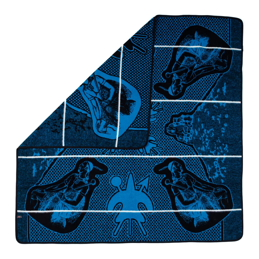 Moshoeshoe | Black / Peacock / Natural | Basotho Blanket Blankets / Aranda