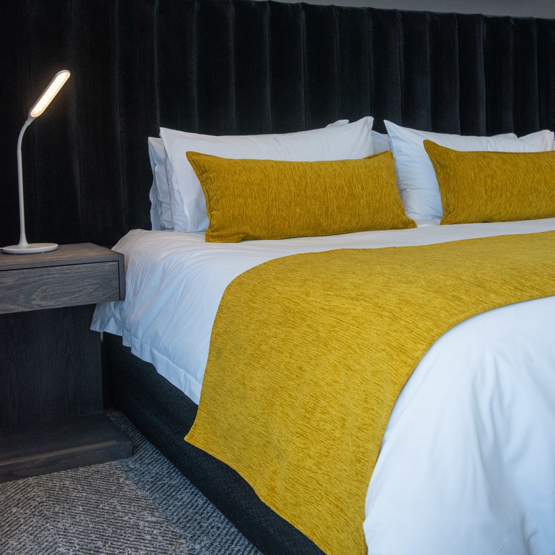 Chenille Runner - Plain | Nugget Gold Blankets / Aranda