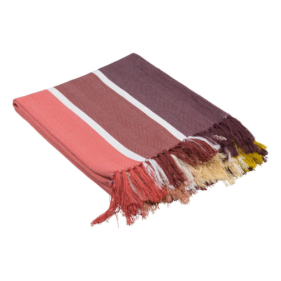 Protea Pinstripe – Sunset | Burgundy / Garnet