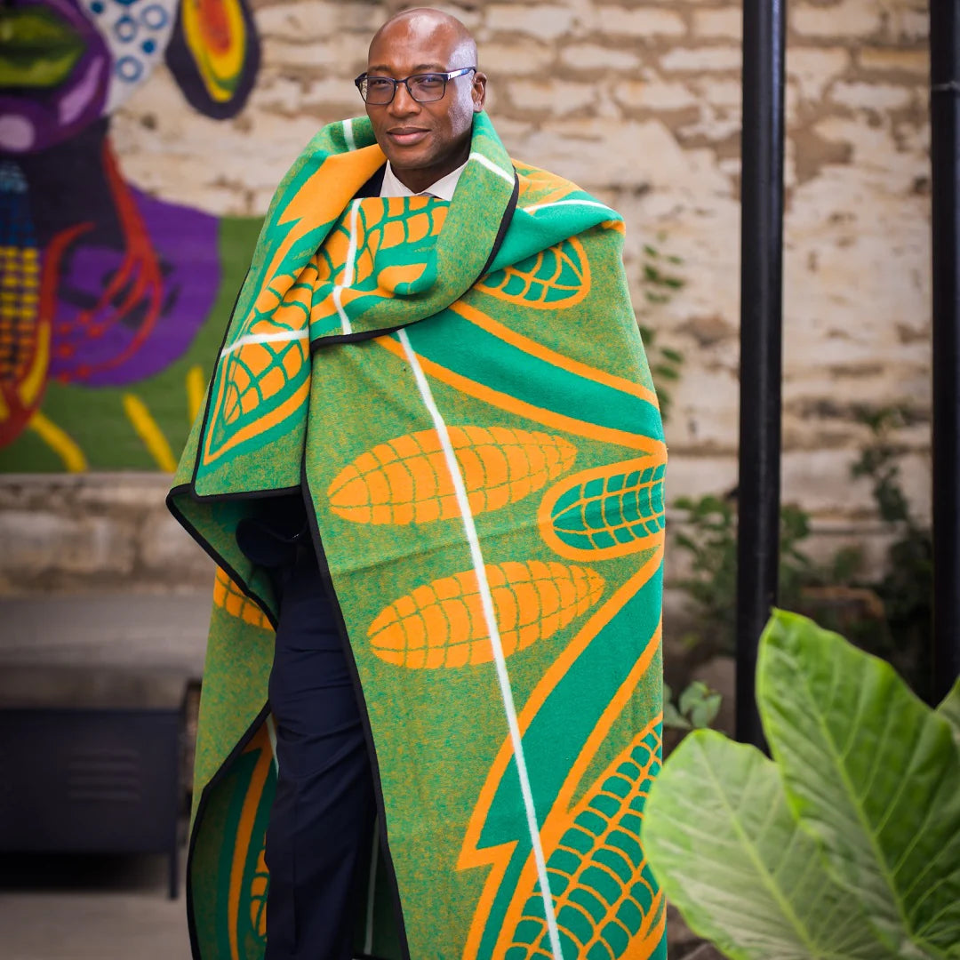 Seanamarena - Poone | Emerald / Yolk / Natural Blankets / Aranda