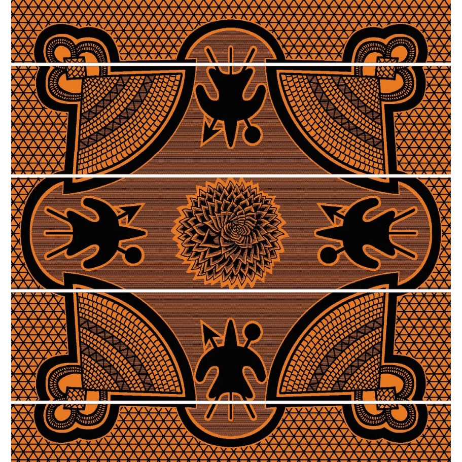 Basotho Blanket – Kharetsa Aloe Black / Yolk / Natural | Africa Blanket SA Made Blankets / Aranda