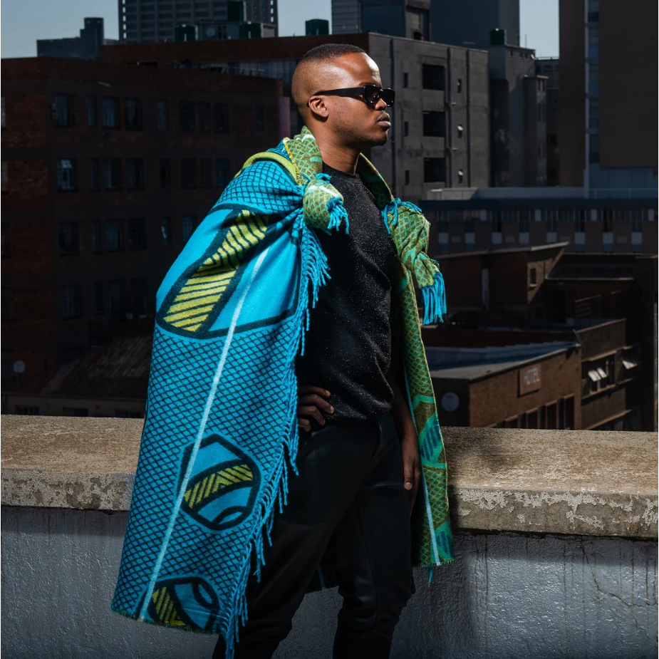 YBDC Throw - Moritsoana | Aqua/Yellow Blankets / Aranda