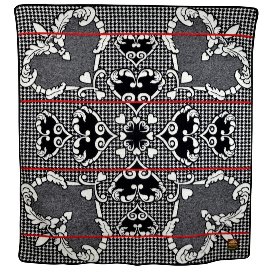 Motlatsi - Khosana | Black/Natural/Scarlet Blankets / Aranda
