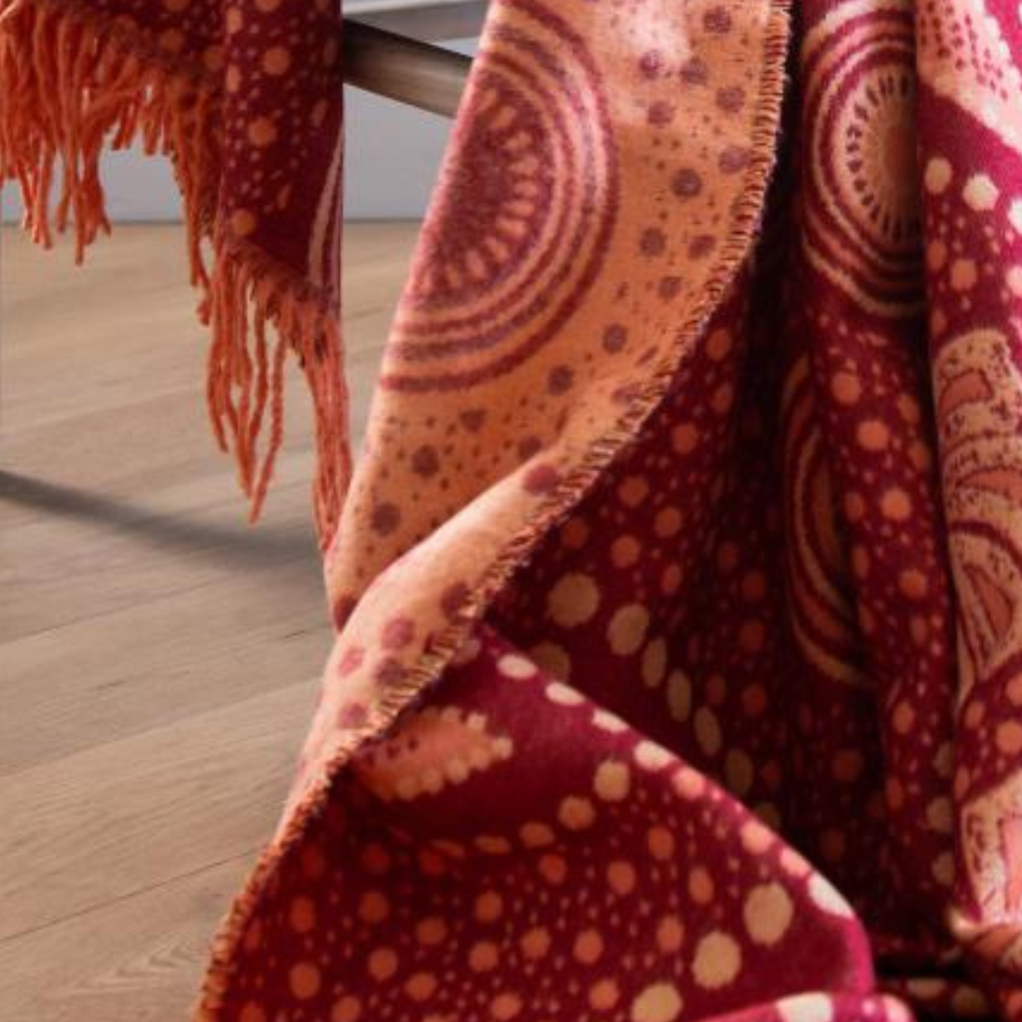 Shweshwe Throw Blanket – My Africa Collection | Paprika/Firecracker – African Heritage in Bold Colour Blankets / My Africa