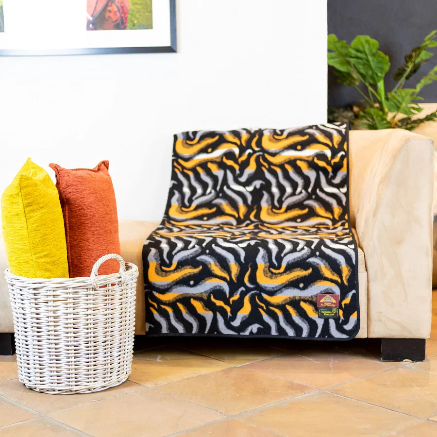 Victoria England - Flame | Black / Light Grey / Yolk Blankets / Aranda