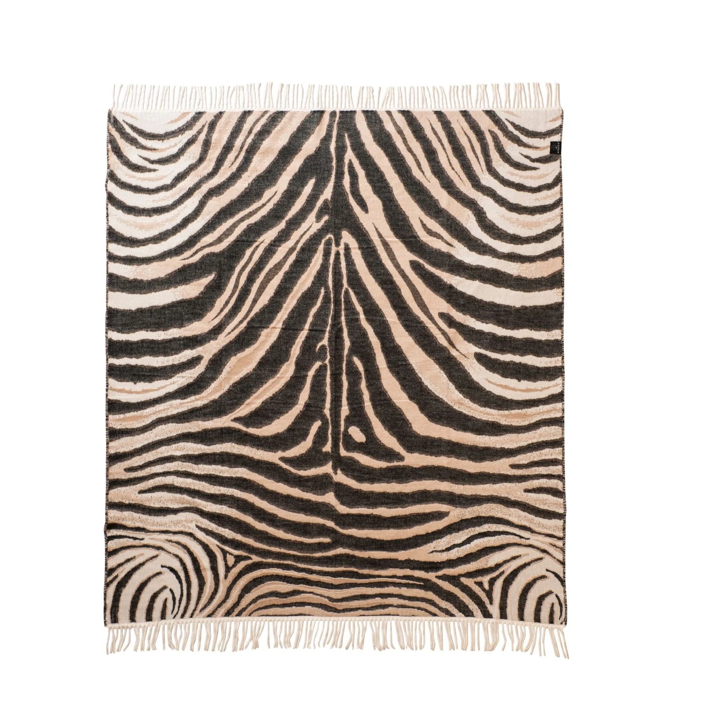 Bella Vita Zebra Skin Throw Blanket – My Africa Collection | Natural/Black – Triple Jacquard Weave Blankets / Aranda