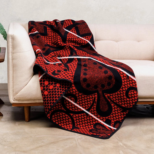 Seanamarena - Chromatic | Black / Scarlet / Natural Blankets / Aranda