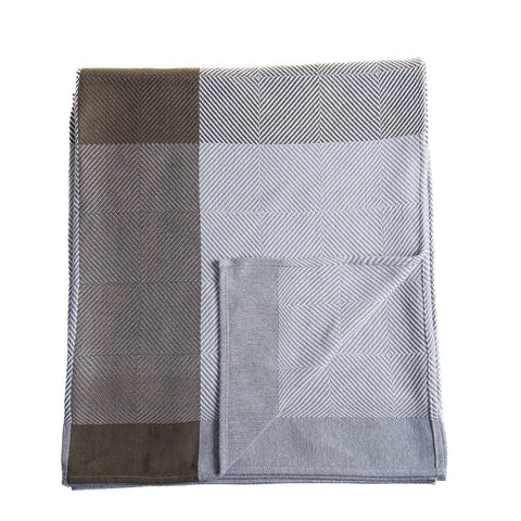 Protea Throw - Geometry | Coffee/Cobblestone Blankets / Haven & Earth