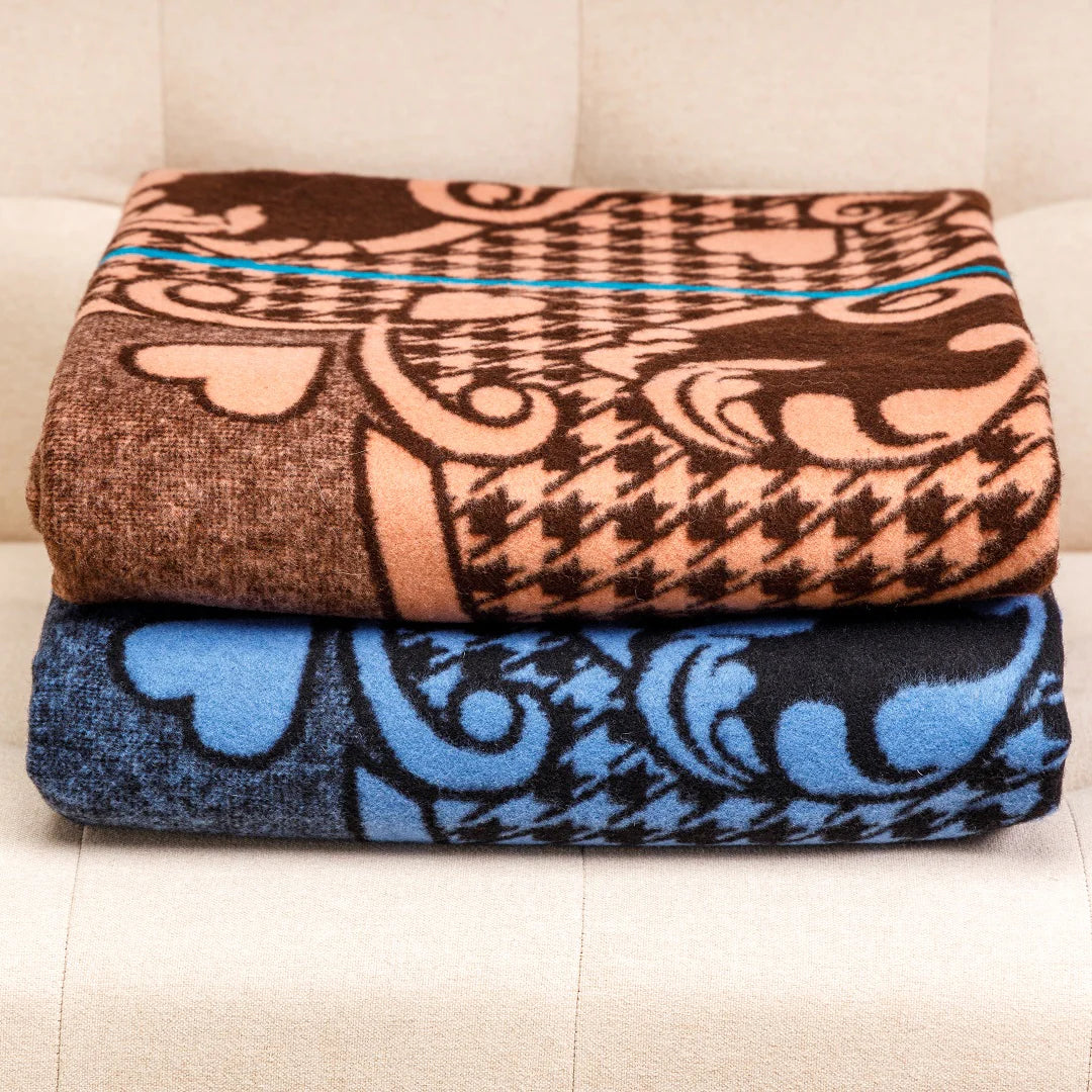 Motlatsi - Khosana | Black / Salmon / Peacock Blankets / Aranda