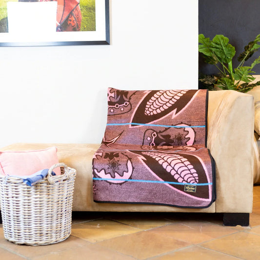 Khotso - Mojalefa | Brown/Pink/Peacock Blankets / Aranda