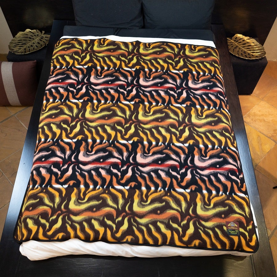 Victoria England - Flame | Brown / Gold Blankets / Aranda