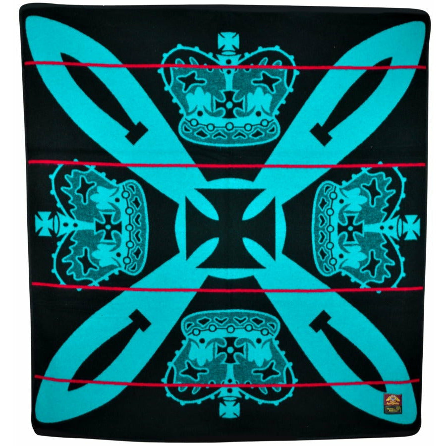 Victoria England - Crown | Black / Peacock / Scarlet Blankets / Aranda