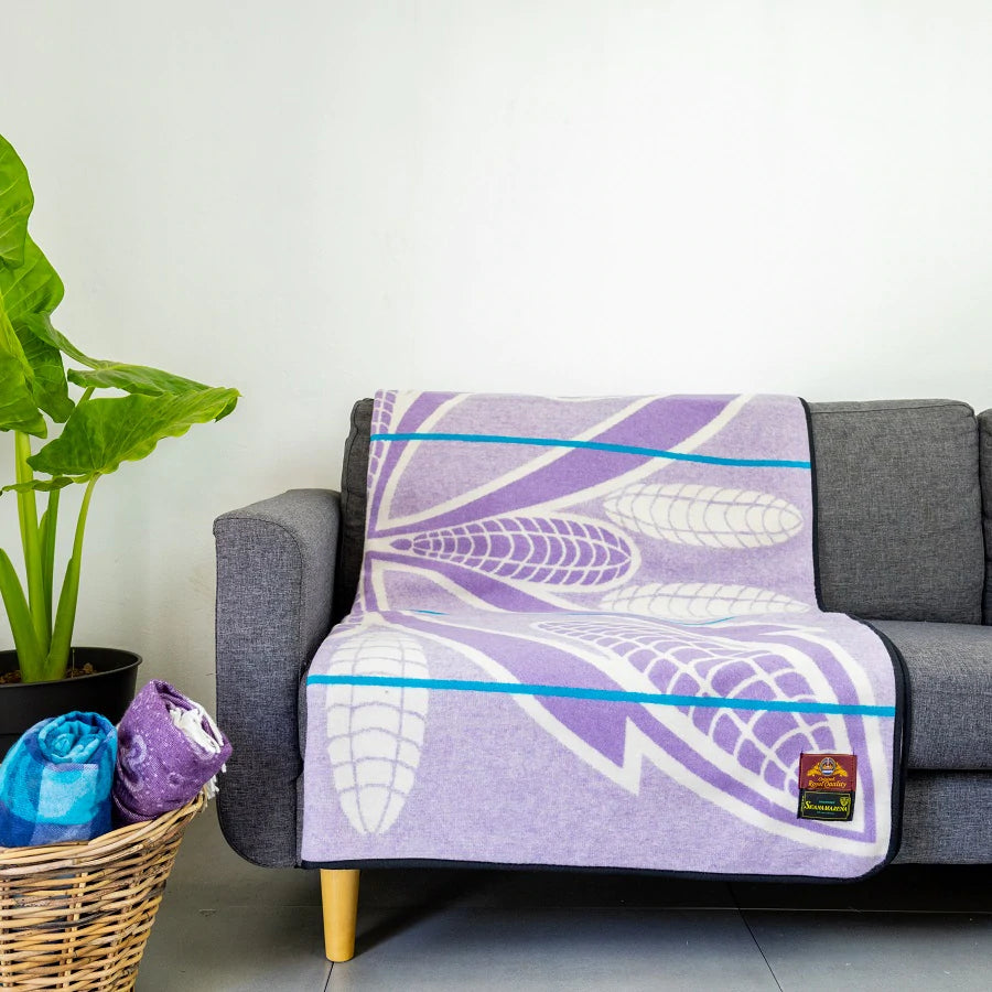 Seanamarena - Poone | Lilac / Natural / Peacock Blankets / Aranda
