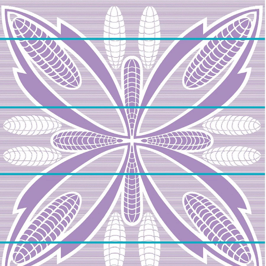 Seanamarena - Poone | Lilac / Natural / Peacock Blankets / Aranda