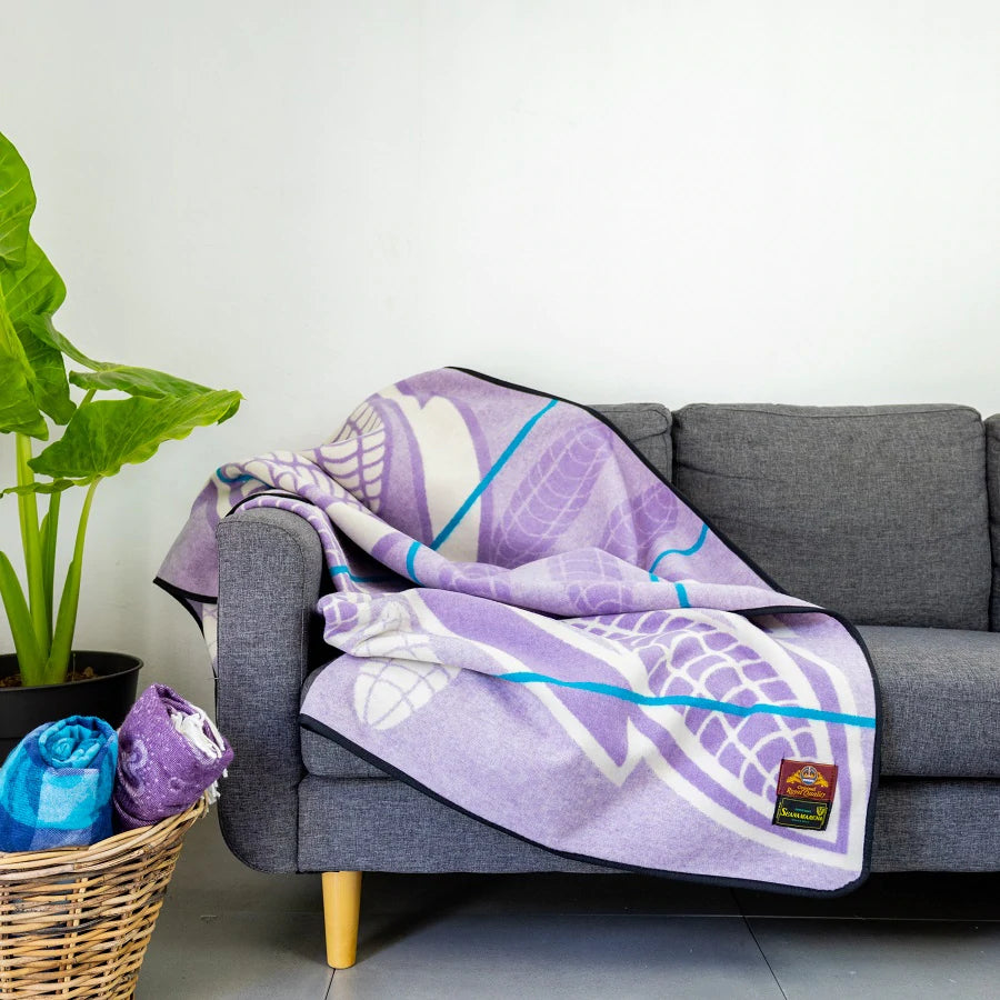 Seanamarena - Poone | Lilac / Natural / Peacock Blankets / Aranda