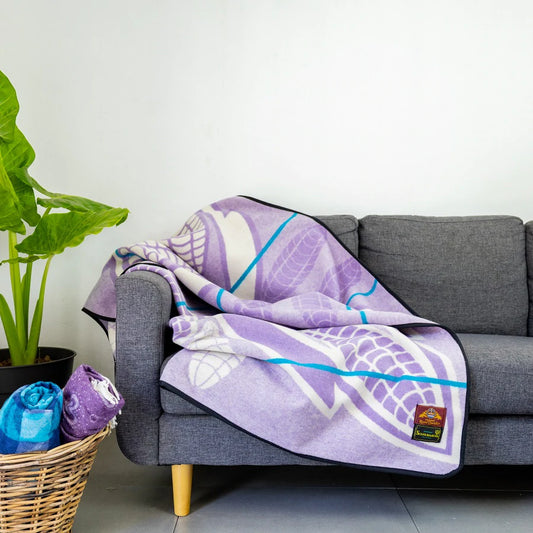 Seanamarena - Poone | Lilac / Natural / Peacock Blankets / Aranda