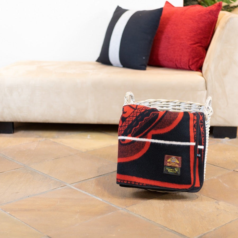 Victoria England - King's Birthday 2020 | Black/Scarlet/Natural Blankets / Aranda