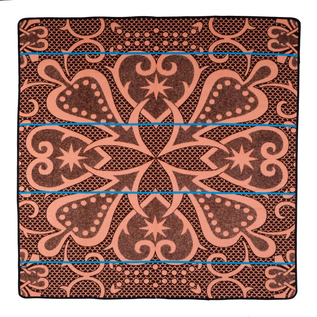 Basotho Blanket Seanamarena Chromatic Brown Salmon Peacock Basotho Blanket Seanamarena Chromatic Brown Salmon Peacock