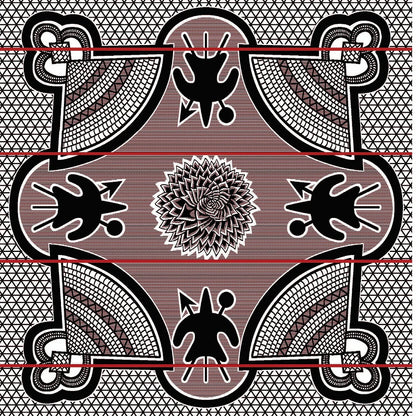 Basotho Heritage Blanket – Kharetsa Aloe Black, Natural & Scarlet | Made in South Africa