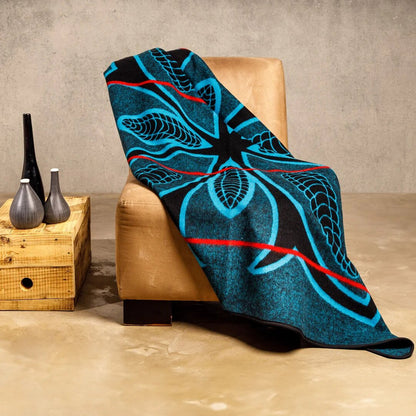 Authentic Morena Basotho blanket in [color] - 50% wool Mielie (corncob) pattern on Morena blanket - symbol of prosperity in Basotho culture