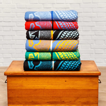 Basotho Blanket – Kharetsa Aloe Emerald / Gold / Black | Africa Blanket SA Made