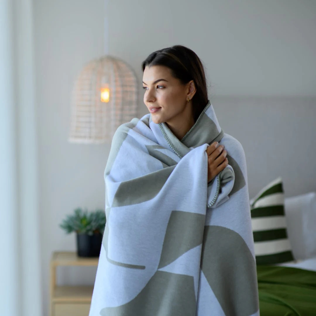 Amanda Cotton - Shapes | Olive/White