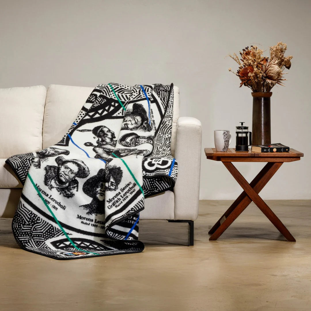 Basotho - Chabana sa Khomo | Black/Natural Blankets / Basotho Heritage Blankets