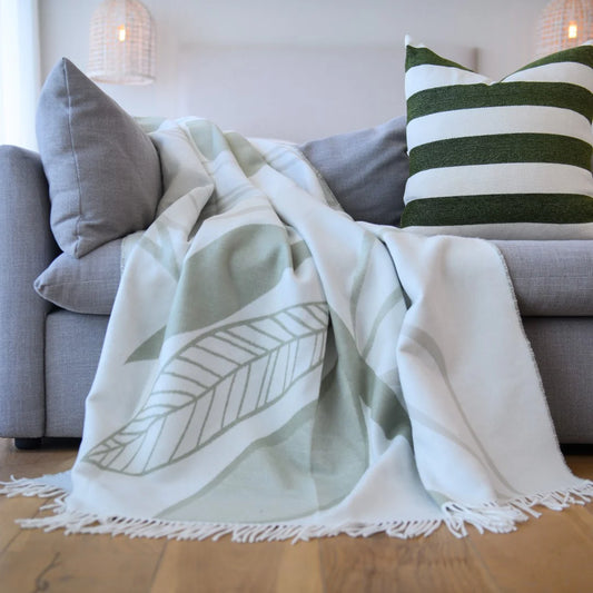 Bella Vita Atrium Olive-Oyster Grey throw styling modern sofa decor