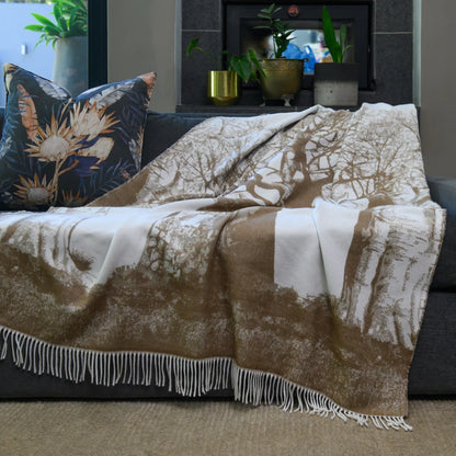 Baobab Tree of Life Throw Blanket – African Folklore Design – Reversible Ultra-Soft Acrylic – My Africa Collection