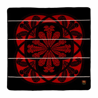 Victoria England - Crest | Black/Scarlet/Natural | Basotho Blanket Blankets / Aranda