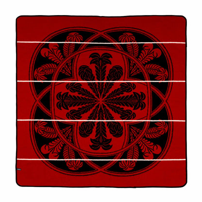 Victoria England - Crest | Black/Scarlet/Natural | Basotho Blanket Blankets / Aranda