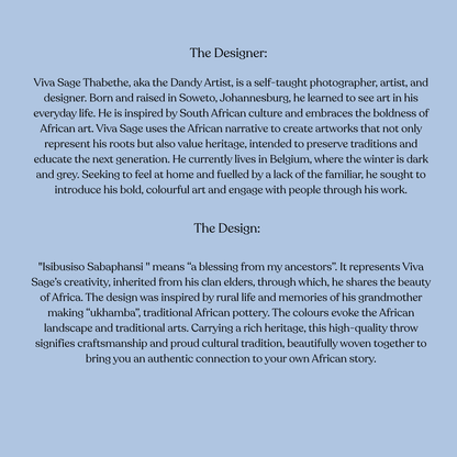 Isibusiso Sabaphansi Bella Vita Throw — Natural / Wild Dove Blankets / My Africa