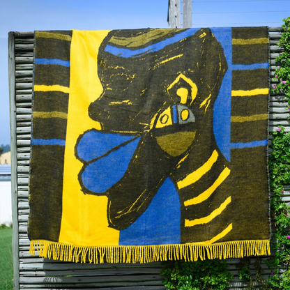 Isibusiso Sabaphansi Bella Vita Throw — Yellow / Old Royal Blankets / My Africa