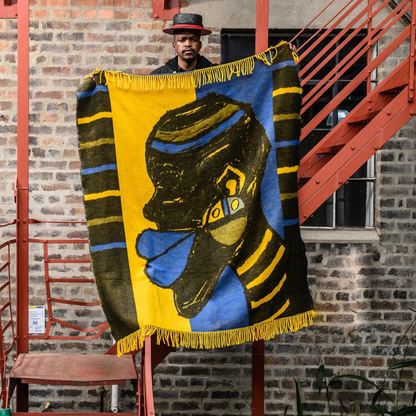 Isibusiso Sabaphansi Bella Vita Throw — Yellow / Old Royal Blankets / My Africa