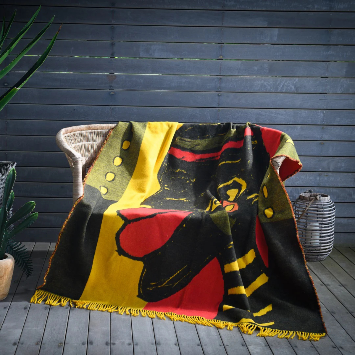 Isibusiso Sabaphansi Bella Vita Throw — Yellow / Red Blankets / My Africa